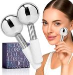 Face Ice Roller - Ice Globes For Face - Face Depuffer - Ice Roller For Face Women - Facial Ice Roller - Cold Roller For Face - Ice Globes For Facials - Facial Ice Globes - Stainless Steel Face Roller