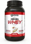 Driven WHEY- Grass Fed Whey Protein Powder: Delicious, Clean Protein Shake- Improve Muscle Recovery with 23 Grams of Protein with Added BCAA and Digestive Enzymes (Banana Pie, 2 lb)