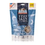 SKIPPER'S Fish Skin Jerky Cubes - Gently Air Dried Long Lasting Natural Dog Chews, High in Protein & Low Fat Healthy Treat for Dogs, Essential Omega 3 Oils | Great for Teeth (Extra Small, 250g)