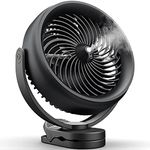 Koonie 10000mAh Battery Operated Misting Fan with Clip, 8-Inch Mist Fan for Desk, Detachable Battery, 3 Speeds, 2 Mist Modes with 200ml Tank, 48 Hours Working Time for Home Stroller Office and Outdoor