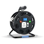 WunderCurrent EV Charger with 25 Metres of 4 Sq Mm 3-Core Cable 6-in-1 Digital Energy Metre External Earthing Mechanism (W3 Ultra)