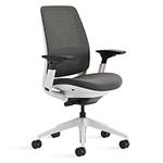 Steelcase Series 2 Office Chair - Ergonomic Work Chair with Wheels for Carpet - with Back Support, Weight-Activated Adjustment & Arm Support - Adjustable Rolling Chairs for Desk - Graphite