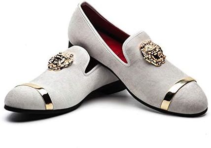 JITAI Men's Penny Slip-On Leather Lined Loafer Luxury Men Shoes, White/03, 11 US