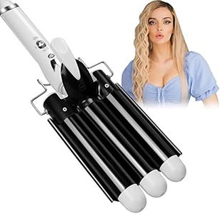 Three Barrel Curling Hair Crimper: Aleath Dual Voltage Crimper Hair Tool - 1 inch 3 Barrels Curler Iron Wand
