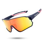 ROCKBROS Polarized Sports Sunglasses HD Glasses Neon Lens UV400 TR90 Frame Cycling Fishing Running Climbing for Women Man