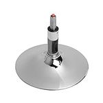 16.3" 360° Swivel Round Chair Base with 7.5" Gas Lift Cylinder Kits Heavy Duty Replacement Parts for Bar Stools Modern Kitchen Dining Designers Swivel Chairs and Others (Polished Steel)