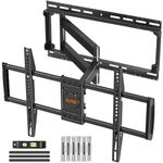 ELIVED TV Wall Bracket with 750mm Long Reach Arm, Smooth Extension TV Mount for Most 37-75inch TVs with Max.VESA 600x400mm up to 40KG, Long Articulated Wall Mount with Tilt, Swivel, Rotate, EV3019