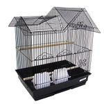 YML 16-Inch by 12-Inch Villa Top Bird Cage, Black