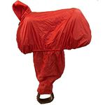 Intrepid International Western Saddle Cover with Fenders and Tote, Red