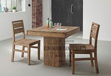 Kingwood Four Seater Dinning Set in Sheesham Wood with Natural Finish (Standard, 4 Seater)