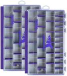 KastKing HyperSeal Waterproof Tackle Box, 3600 and 3700 Tackle Trays, Fishing Tackle Box Organizer with Removable Dividers, Lure Box and Terminal Tackle Storage,Purple