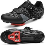 Unisex Cycling Shoes for Men Women Compatible with Peloton Bike Shoes with Delta Cleats for Road Biking Indoor Outdoor Pedal Black 43