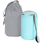 flintronic Food Flask | 500ml Vacuum Insulated Food Jar with Cleaning Brush,Spoon&Flask Protecting Bag | Leak Proof Stainless Steel BPA Free Food Container for Breakfast, Lunch, Work, Kids-Blue