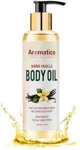 AROMATICO Warm Vanilla Body Oil, After Bath oil for Daily Use. Glowing Skin & Deep Hydration for Dry Skin. Winter Moisturizer with Natural Oils. Non-Greasy, Nourishing Formula – 200ml