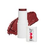 BOOM! by Cindy Joseph Boomstick Creamy Blush Stick and Lipstick - Long Wearing Blendable and Buildable Color - Vegan Multistick for Cheeks & Lips for Older Women & Mature Skin - Berry