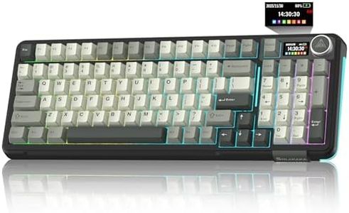 SOLAKAKA A99 Pro Wireless Mechanical Keyboard with LCD Screen & Metal Knob, 2.4GHz/BT5.0/USB-C, RGB Backlit Gaming Keyboard, Hot Swappable, Creamy Keyboard with Gasket Structure, for Win/Mac
