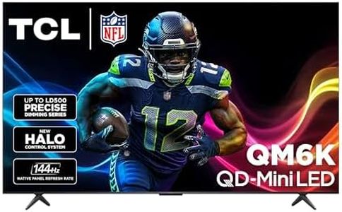 TCL 85-Inch QM6K QLED 4K Smart QD-Mini LED TV with Google TV (85QM6K, 2025 Model) Dolby Vision IQ, Dolby Atmos, HDR, Game Accelerator up to 288Hz, Voice Remote, Works with Alexa, Streaming Television