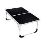 Portable Folding Table, Outdoor Folding Table, Folding Beach Table, Laptop Table, Suitable for Outdoor Travel, Camping, Beach, Barbecue, Picnic, Party, Patio, Etc. (Black)