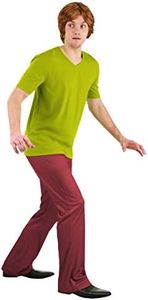 Fun Costumes - Men's Scooby Doo Shaggy Costume, Fictional Character, Hippie Detective Outfit for Halloween Plus Size (2X, Green)