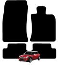 Carsio Carpet Car Mats For Mini 2006 2014 4 Piece Set (Carpet) Tailored Fit Floor Mat Complete Accessory Black Custom Fitted - All Weather, Anti-Slip Backing & Black Trim