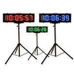 Jhering Outdoor Double Sided LED Race Timing Clock Waterproof Countdown/up Marathon Sport Timer with APP (6 Inch)