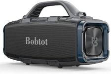 Bobtot Portable Bluetooth Speaker, 60W Peak Boombox IPX6 Waterproof, Outdoor Speaker with Handle Stereo Loud Sound, Deep Bass, 8800mAh Battery, TWS/TF/AUX/EQ Outdoor for Party Beach Camping