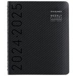 AT-A-GLANCE Planner 2024-2025 Academic, Weekly & Monthly, Half-Hourly Appointment Book, 8-1/4" x 11", Large, Monthly Tabs, Flexible Cover, Contempo, Graphite (70957X45)