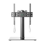 PROLEGEND® PL-T001 Universal Table top TV Stand, TV Stand/Base - for 24 to 55 Inch LCD LED TVs - Height Adjustable TV Mount Stand with Tempered Glass Base, Holds up to 30Kg, Max VESA 400x400mm.