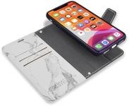 SafeSleeve Detachable for iPhone 16 MAX - White Marble Design