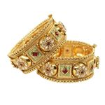 Panini Traditional Gold Bangles for Women Jewellery Gold Plated Bangle set for Women and Girls (2 Sets) (2.2)