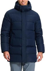 Pioneer Camp Men's Long Winter Coat Parka Hooded Down Jacket Full Zip Up Windproof Jacket Warm Thicken Puffer Jacket