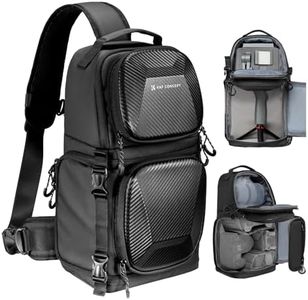 K&F Concept Camera Sling Bag Crossbody Bag Hardshell Camera Shoulder Backpack DSLR/SLR/Mirrorless Camera Case Photography Bags Compatible with Canon/Nikon/Sony/Fuji/Gopro/DJI