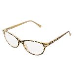 Betsey Johnson Women's Exotic Cat Eye Reading Glasses, Leopard, 53 mm + 2