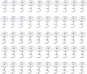 NEBURORA 50 Pieces Upholstery Twist Pins Clear Rose Heads Bed Skirt Pins for Slipcovers Bedskirts Car Slip Furniture Covers in Place