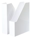 HAN i-Line 16501-12 Magazine File - 2 Pieces, Elegant, Modern High-End Magazine File for Notebooks, Magazines and Folders up to A4/C4, White