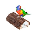 KSK Perch Platform for Bird Cage,Natural Wooden ChewToys Perch Stand Platform Bird Toy for Canary Parakeet Cockatiel Parrot Budgie Sparrow
