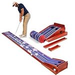 PERFECT PRACTICE Barstool Putting Mat - Indoor Golf Putting Green - Putting Matt for Indoors and Outdoors Practice - Golf Training Aid for Home & Office Use - Golf Accessories and Gifts for Men