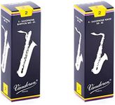 Vandoren SR242 Bari Sax and SR222 Tenor Sax Traditional Reeds Strength 2; Box of 5