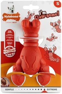 Nylabone Extreme Chewers Tough Nylon Dog Novelty Lobster Chew Toy, Durable, Boredom Breaker, Cleans Teeth, Filet Mignon Flavour, Small, For Dogs 0-11kg