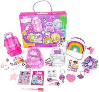 Barbie Lot de 4 mini sacs avec pinces à cheveux, gloss à lèvres, autocollants pour ongles, mini carnet et mini accessoires de papeterie – Mini sac à dos jouets – Sac à dos mignon, mixte