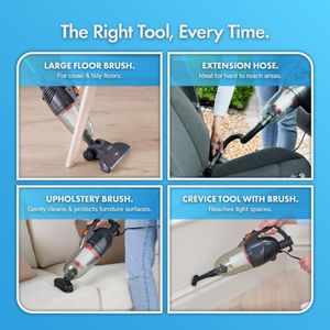 VonHaus 800W Stick Vacuum Cleaner – Lightweight, Grey