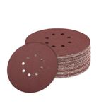 35 Pieces 9 Inch 8 Holes Sanding Discs, VIBRATITE Hook and Loop Sander Sheets 80 Grits Grinding Sandpaper for Drywall Sander Wood Furniture Finishing, Metal Sanding and Mirror Jewelry Car Polishing