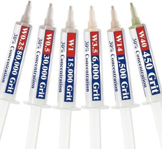 Diamond Polishing Compound Kit, 6 Grits 450 to 80,000 Glass Polishing Compound, 30% Diamond Micro-Size Particles Glass Polishing Kit, Resin Polishing Kit for Jewelry, Watches, Marble, Coins