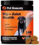 Hip & Joint Health - Dog Joint Supplement Support for Dogs with Glucosamine Chondroitin, MSM, Turmeric - Glucosamine for Dogs Soft Chews - Advanced Pet Joint Support and Mobility - 180 ct