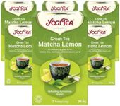 Yogi Tea, Matcha Lemon, Organic Green Herbal Tea, Blend of Green Tea, Matcha, Lemongrass and Lime, 6 Packs x 17 Tea Bags (102 Teabags Total)