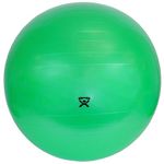 CanDo Non-Slip Vinyl Inflatable Exercise Ball, Green, 59.1"