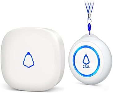 Caregiver Pager, Wireless Panic Buttons Elderly Monitoring Assistance Products for Seniors,Patients,Disabled,intercom for Elderly at Home,Shower Room, Student at Classroom