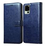 Amazon Brand- Solimo Flip for Lava Blaze 5G (Leather_Blue)