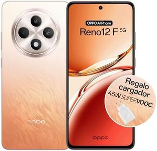 OPPO Reno12F 5G - Smartphone Libre con IA, 16GB (8GB+8GB) 256GB, Pantalla 2.5D AMOLED 6.7", Cámara 50+8+32 MP, Android, IP64, Batería 5000mAh, Carga Rápida 45W, Cargador Incluido - Amber Orange