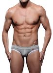 WANGJIANG Sexy Men's Jock WJ Underpants Jockstrap Grey Push Up, gray, M